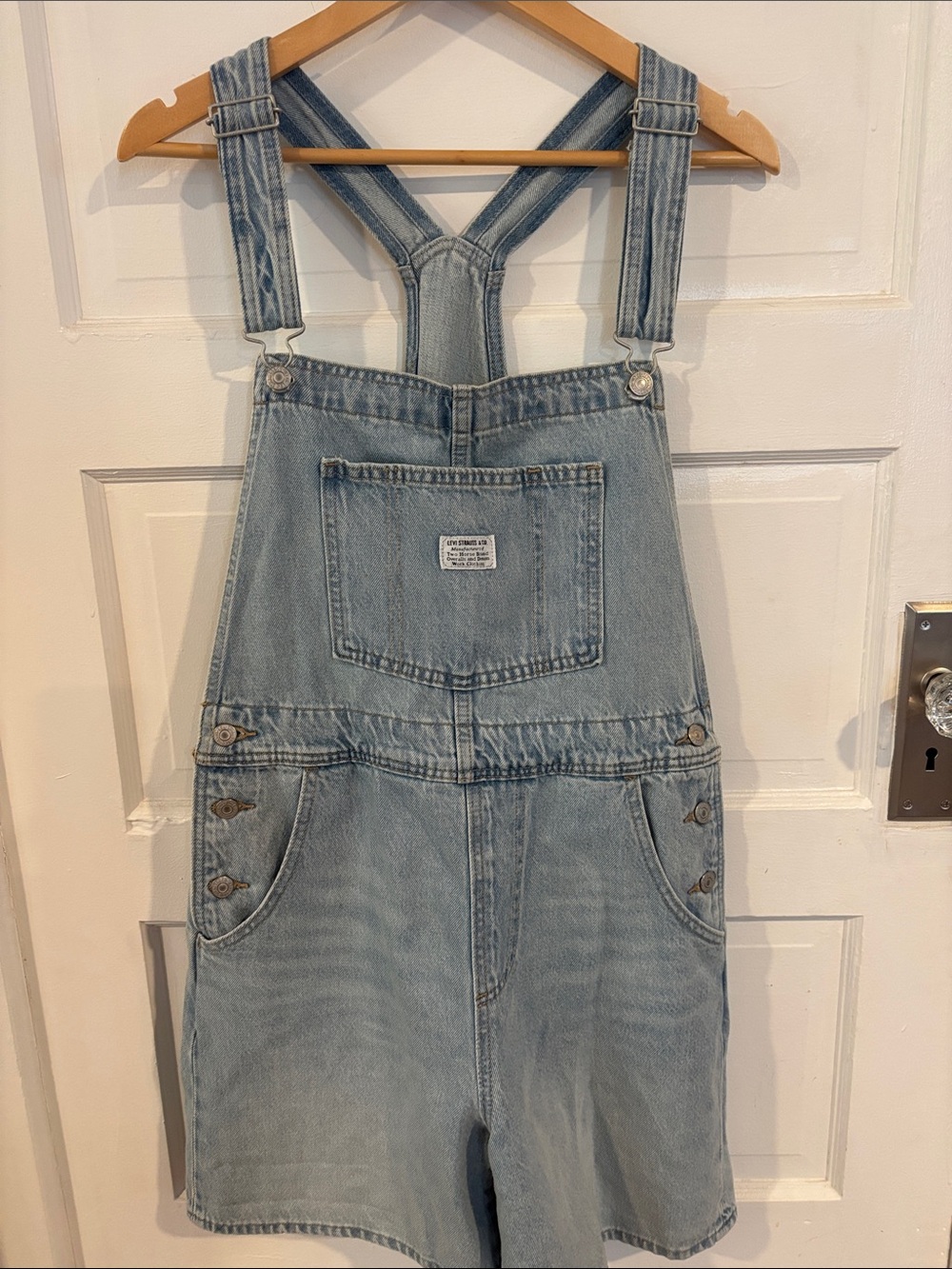 Levi's Light Blue Denim Short Overalls - Women's Medium NWOT